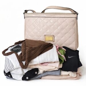 Women’s Size Small Clothing Bundle + Guess Purse Outfit Lot Zara Nike MK Swipe